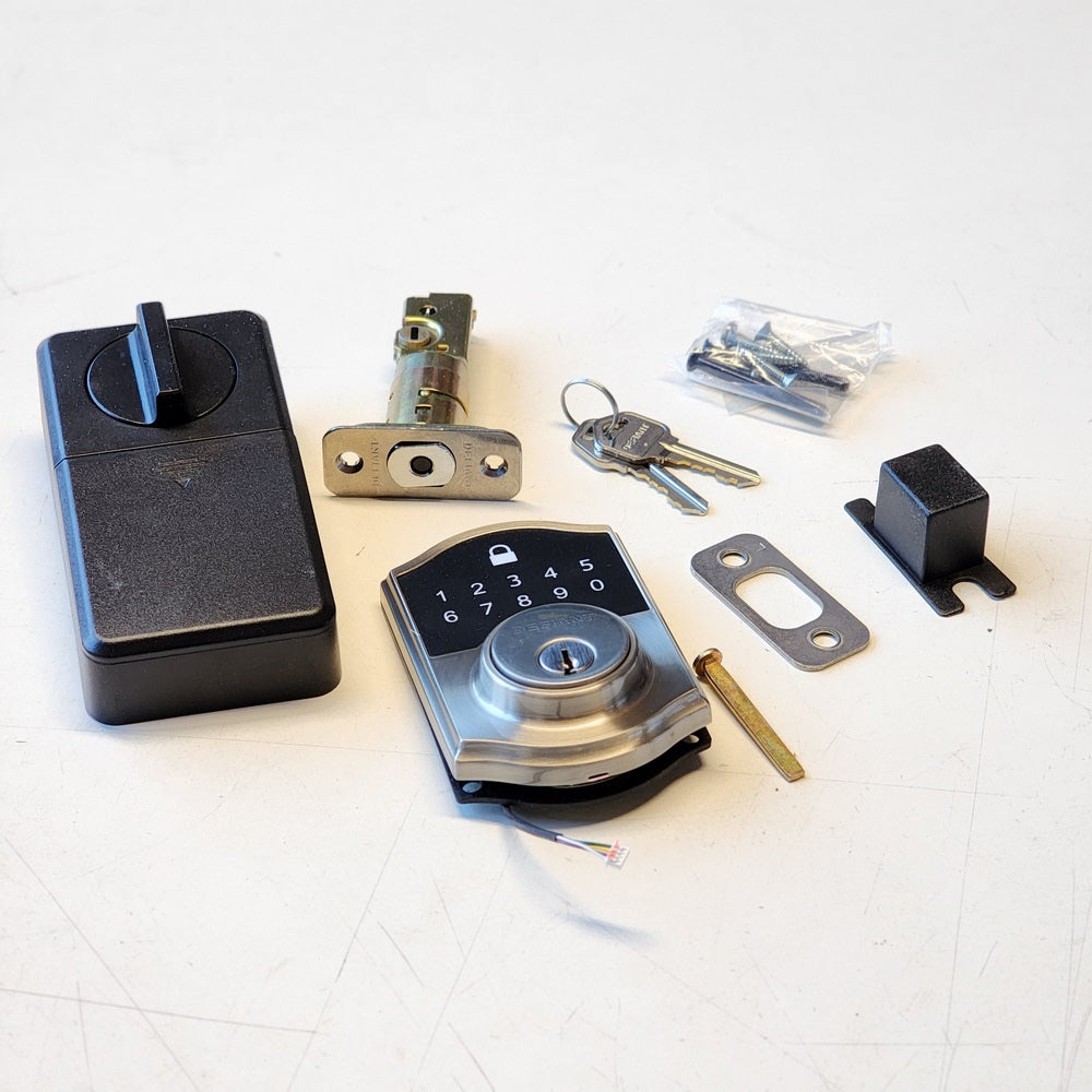 Castle Satin Nickel Compact Touch Electronic Single Cylinder Deadbolt (32GC7X2D01AHP) Castle Satin Nickel Compact Touch Electronic Single Cylinder Deadbolt (32GC7X2D01AHP)